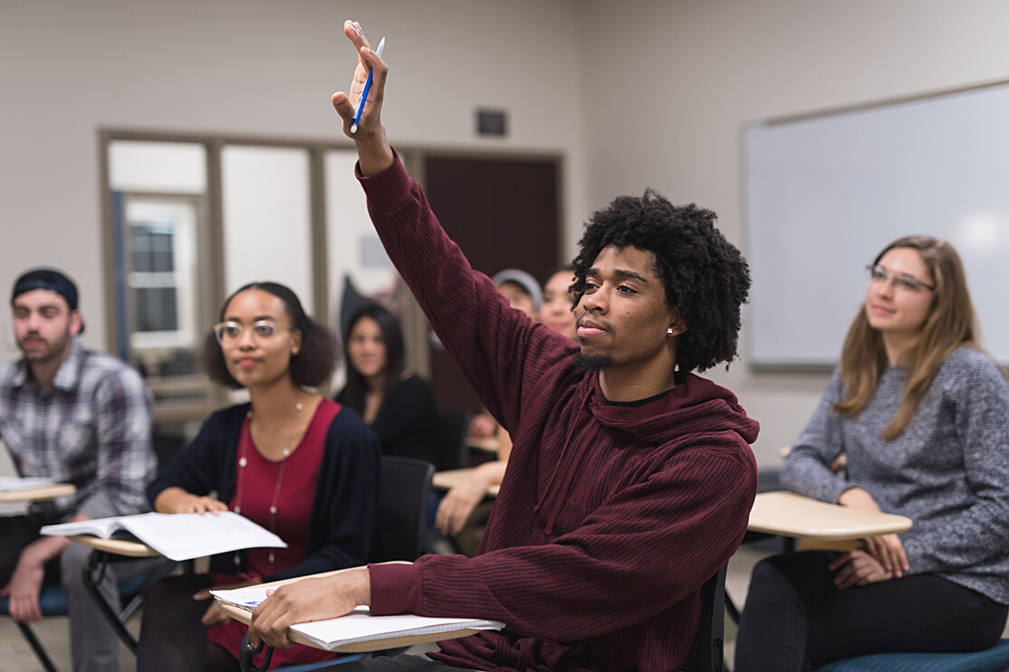 Multiethnic University Classroom